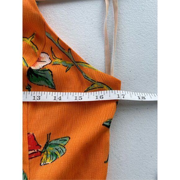 D1 Ali &‎ Jay Orange Floral Maxi Dress Size Small - Picture 8 of 9